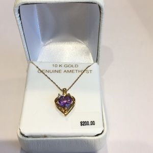 10k Gold Amethyst Necklace